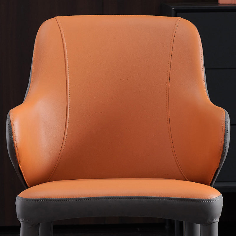 Contemporary Metal Dining Chair Upholstered Arm Chair for Restaurant Use Clearhalo 'Dining Chairs' 'Dining Tables & Seating' 'dining_chair' 'furn' 'furn_dining_chair' 'Furniture' 'Kitchen & Dining Furniture' 5716822