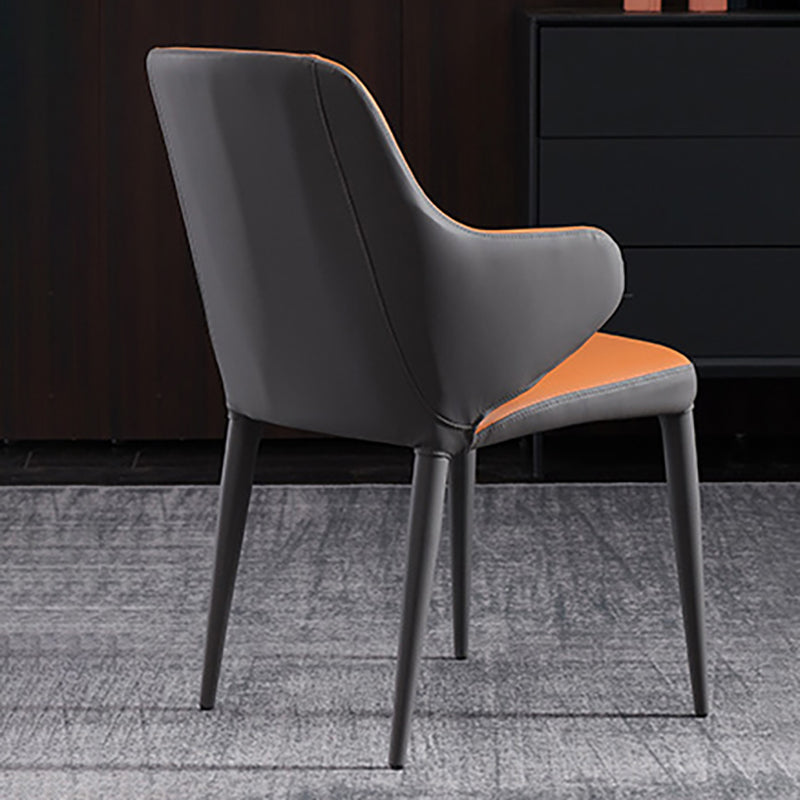 Contemporary Metal Dining Chair Upholstered Arm Chair for Restaurant Use Clearhalo 'Dining Chairs' 'Dining Tables & Seating' 'dining_chair' 'furn' 'furn_dining_chair' 'Furniture' 'Kitchen & Dining Furniture' 5716825