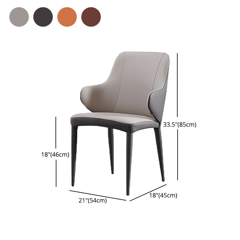 Contemporary Metal Dining Chair Upholstered Arm Chair for Restaurant Use Clearhalo 'Dining Chairs' 'Dining Tables & Seating' 'dining_chair' 'furn' 'furn_dining_chair' 'Furniture' 'Kitchen & Dining Furniture' 5716827
