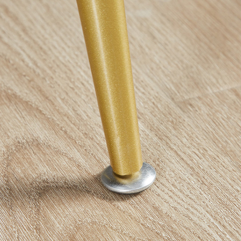 Scandinavische luxe gestoffeerde armloze eetkamerstoelen stoere rugstoel