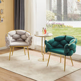 Scandinavische luxe gestoffeerde armloze eetkamerstoelen stoere rugstoel