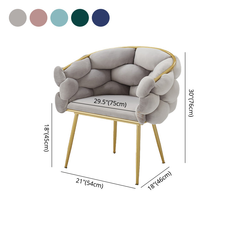 Scandinavische luxe gestoffeerde armloze eetkamerstoelen stoere rugstoel