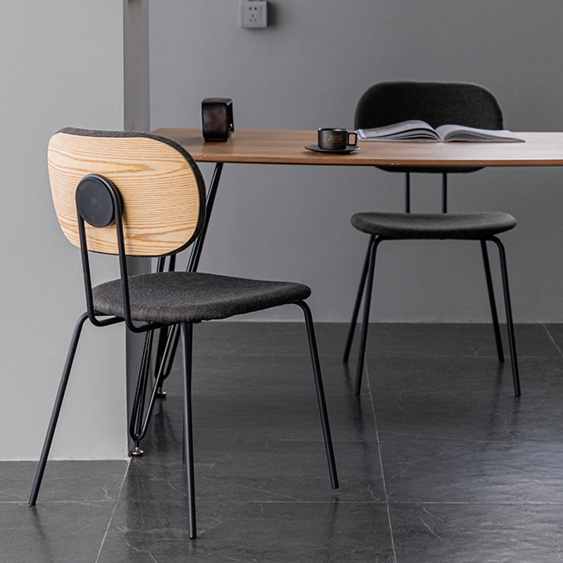 Industriële open achterkant eetkamerstoel stoffen eetstoelen voor thuis