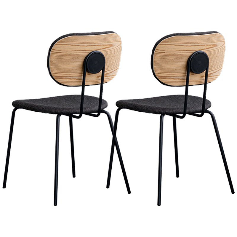 Industriële open achterkant eetkamerstoel stoffen eetstoelen voor thuis