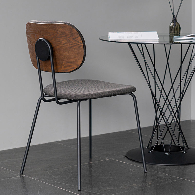 Industriële open achterkant eetkamerstoel stoffen eetstoelen voor thuis