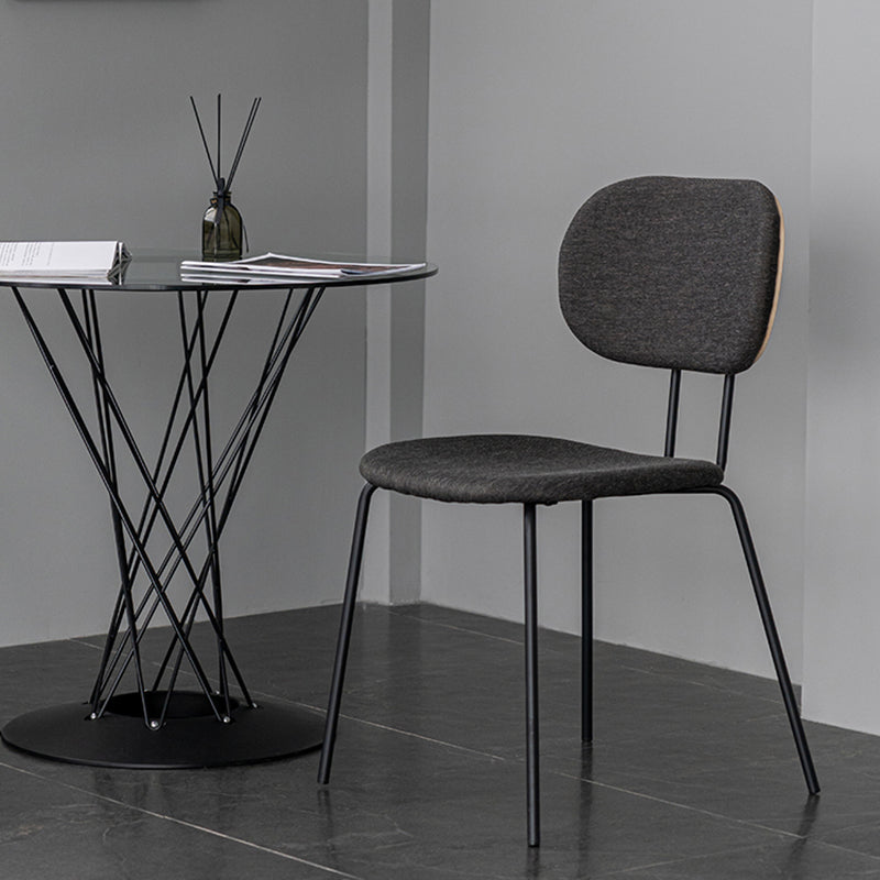 Industriële open achterkant eetkamerstoel stoffen eetstoelen voor thuis