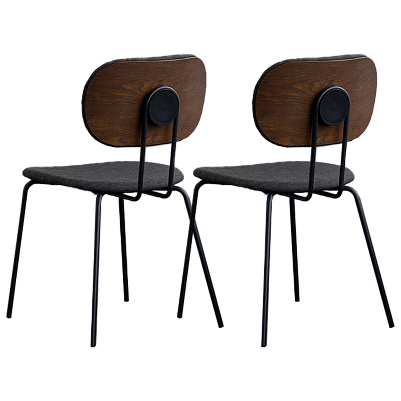 Industriële open achterkant eetkamerstoel stoffen eetstoelen voor thuis