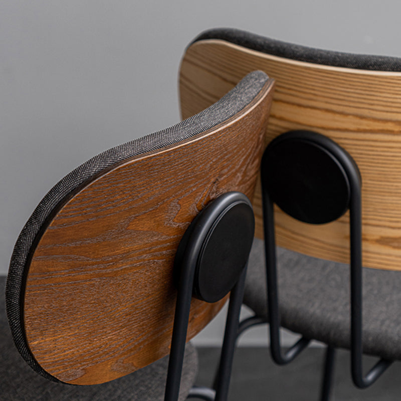 Industriële open achterkant eetkamerstoel stoffen eetstoelen voor thuis