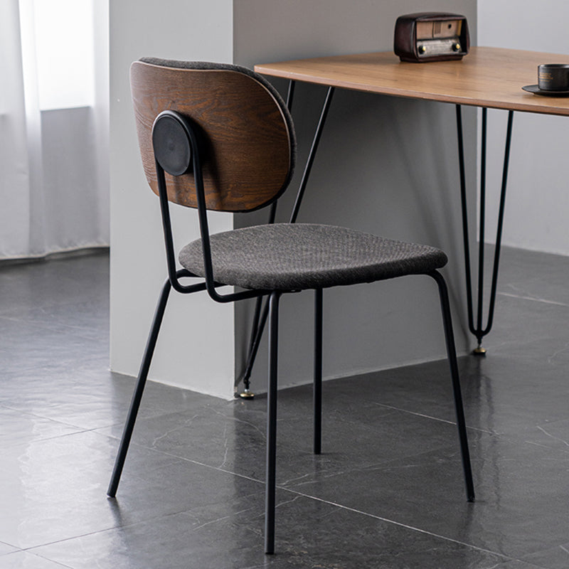 Industriële open achterkant eetkamerstoel stoffen eetstoelen voor thuis