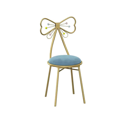 Glam Metal Dining Room Chairs Open Back Dining Side Chair for Restaurant Use