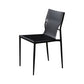 Industrial PU Leather Dining Chairs Solid Back Chair for Home Use