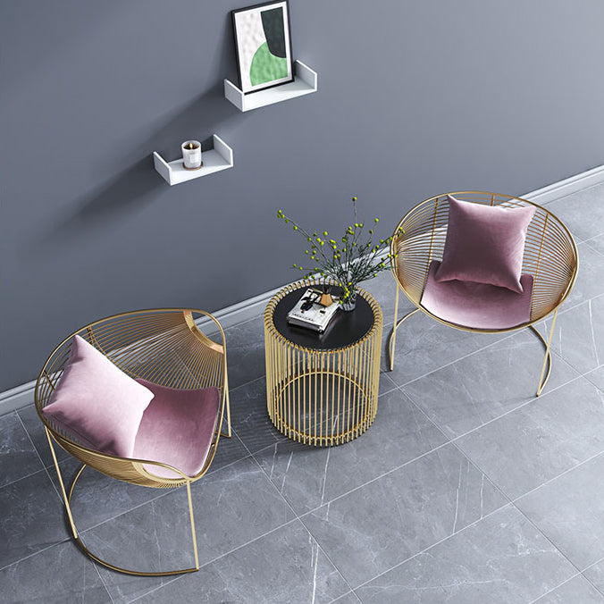 Noordse stijl metalen eetkamerstoel fluwelen eetkamerstoel voor restaurantgebruik