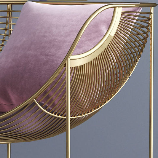 Nordic Style Metal Dining Room Chair Velvet Dining Chair for Restaurant Use