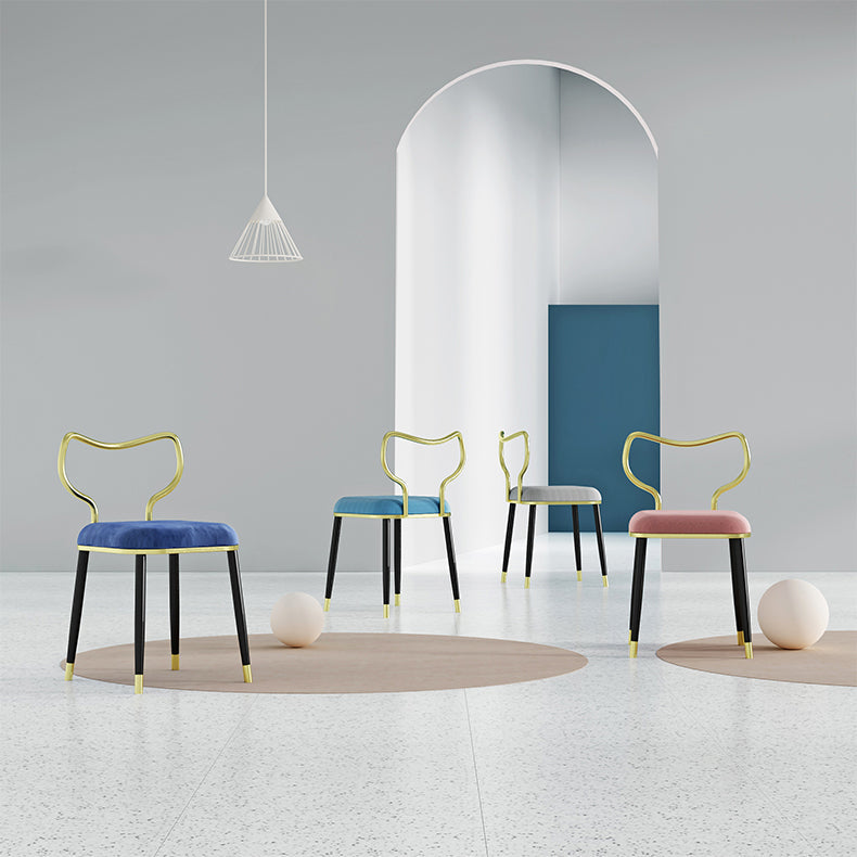 Sedie da pranzo senza braccia glam a bracciale a bracciale sedia da pranzo aperta per uso domestico