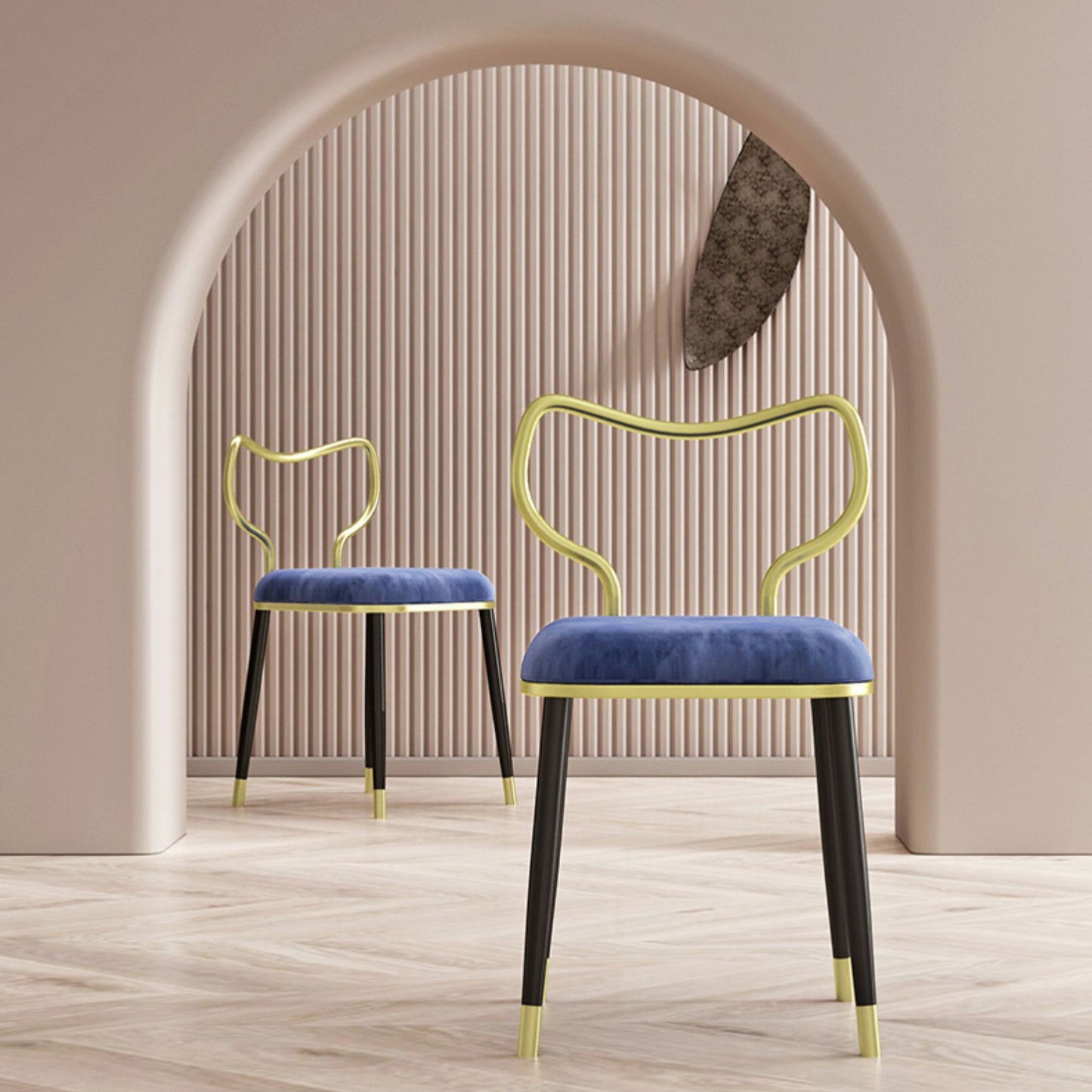 Sedie da pranzo senza braccia glam a bracciale a bracciale sedia da pranzo aperta per uso domestico