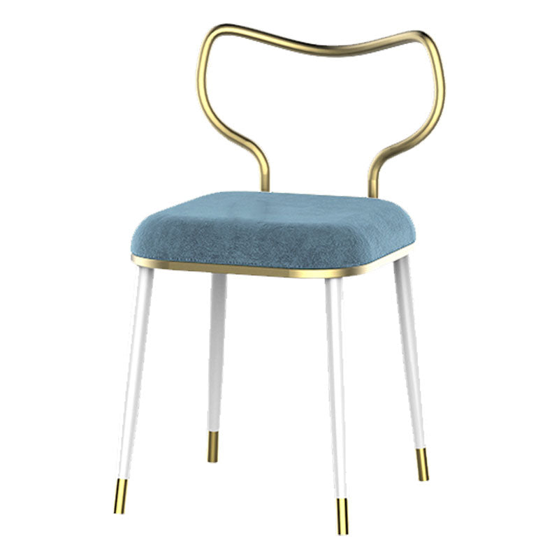 Sedie da pranzo senza braccia glam a bracciale a bracciale sedia da pranzo aperta per uso domestico