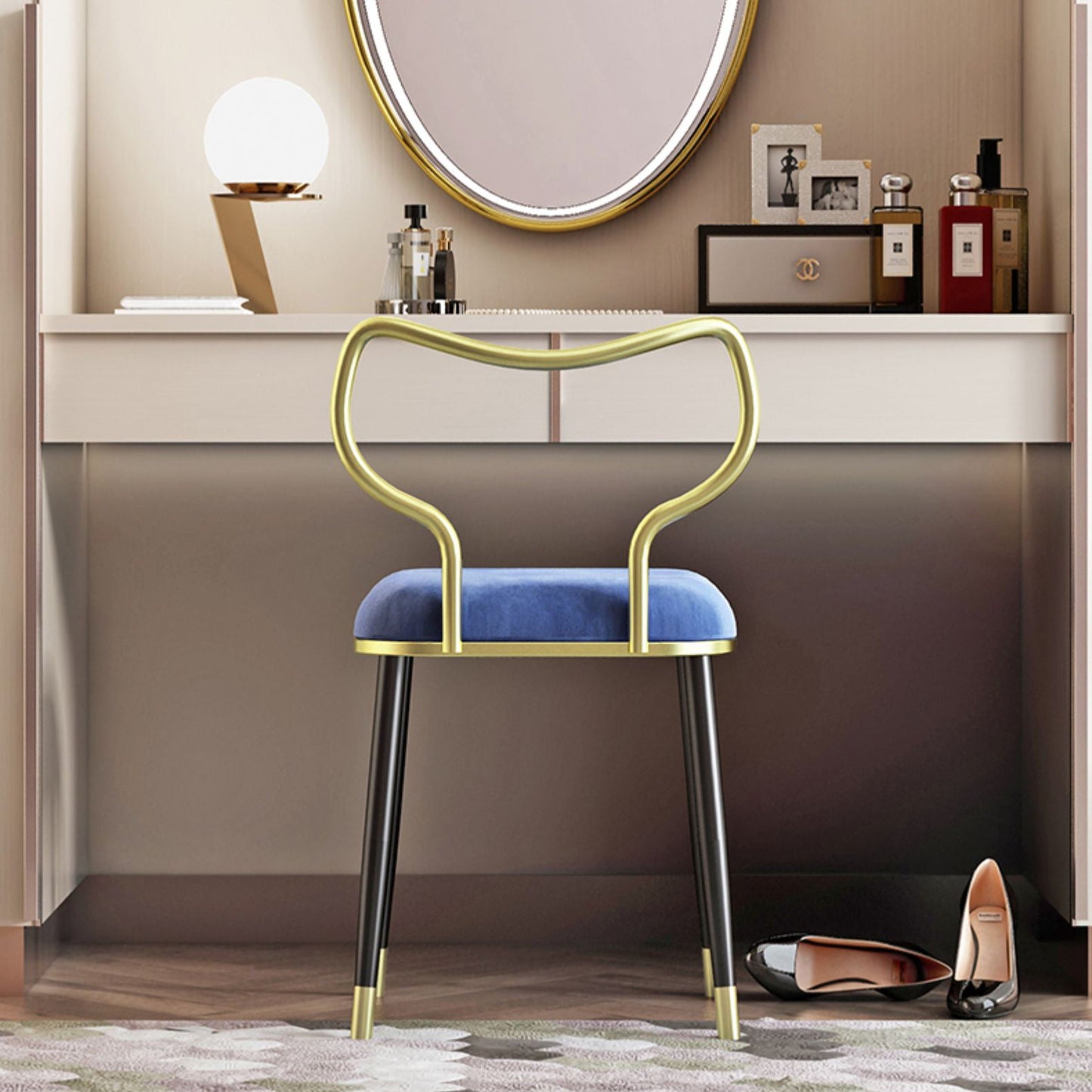 Sedie da pranzo senza braccia glam a bracciale a bracciale sedia da pranzo aperta per uso domestico