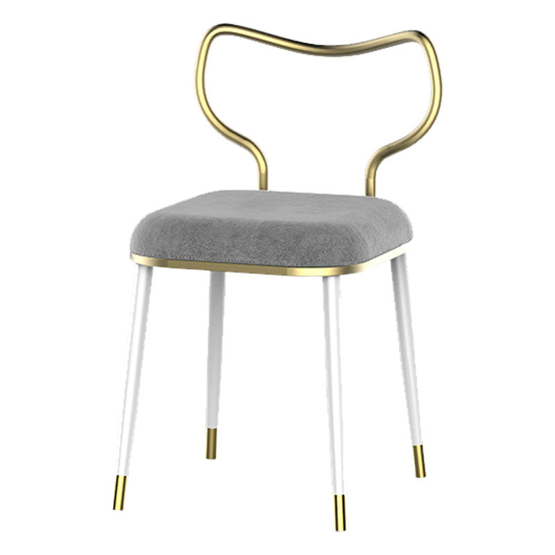 Sedie da pranzo senza braccia glam a bracciale a bracciale sedia da pranzo aperta per uso domestico