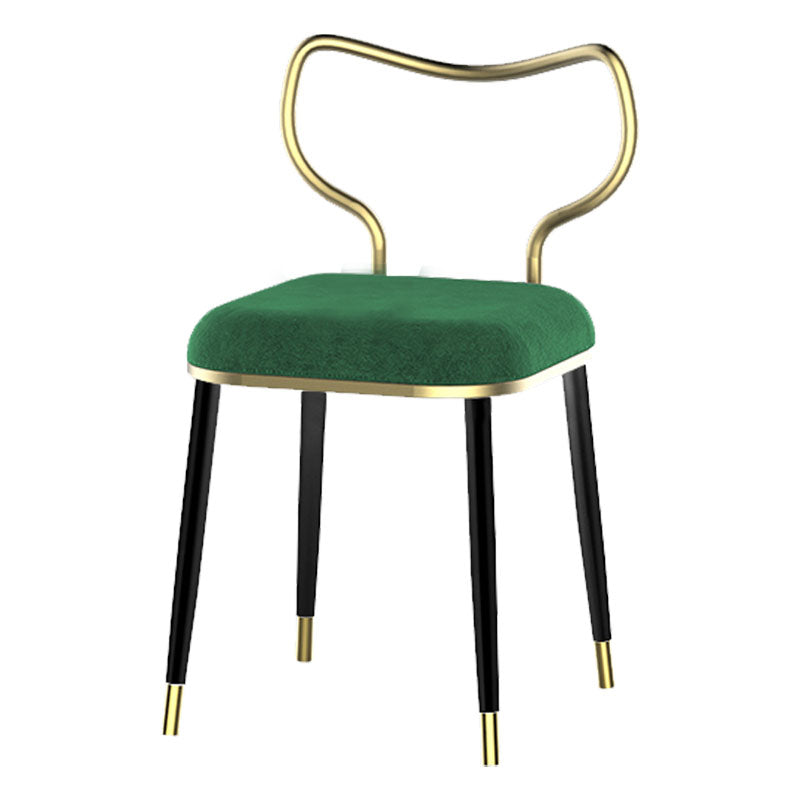 Sedie da pranzo senza braccia glam a bracciale a bracciale sedia da pranzo aperta per uso domestico