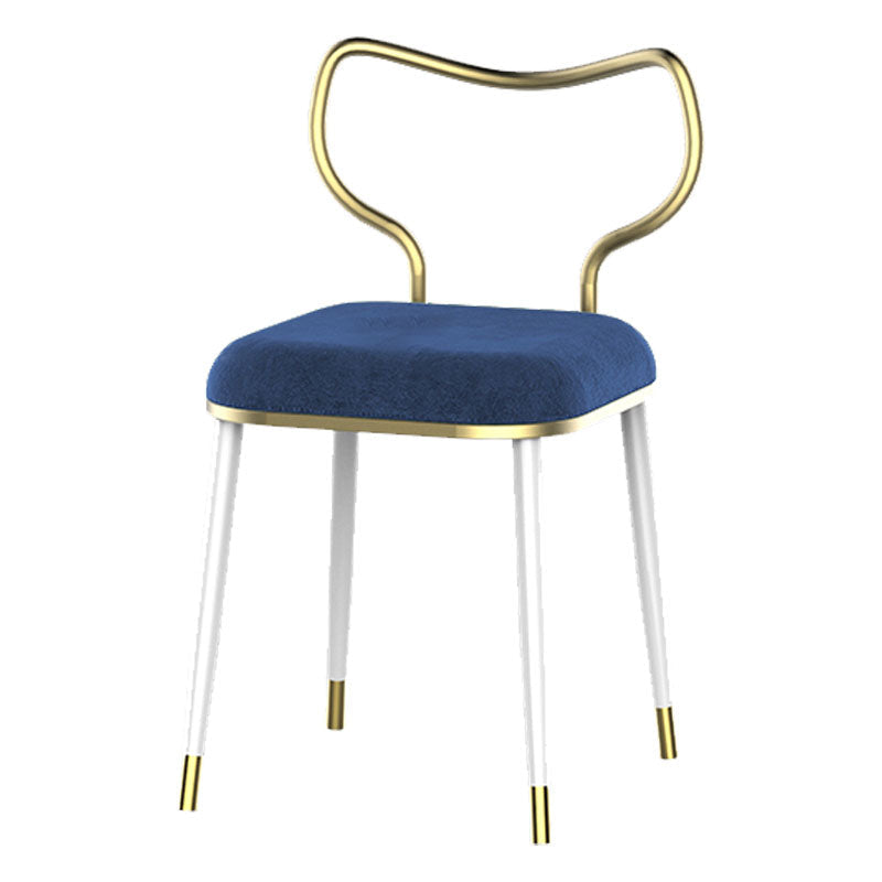 Sedie da pranzo senza braccia glam a bracciale a bracciale sedia da pranzo aperta per uso domestico