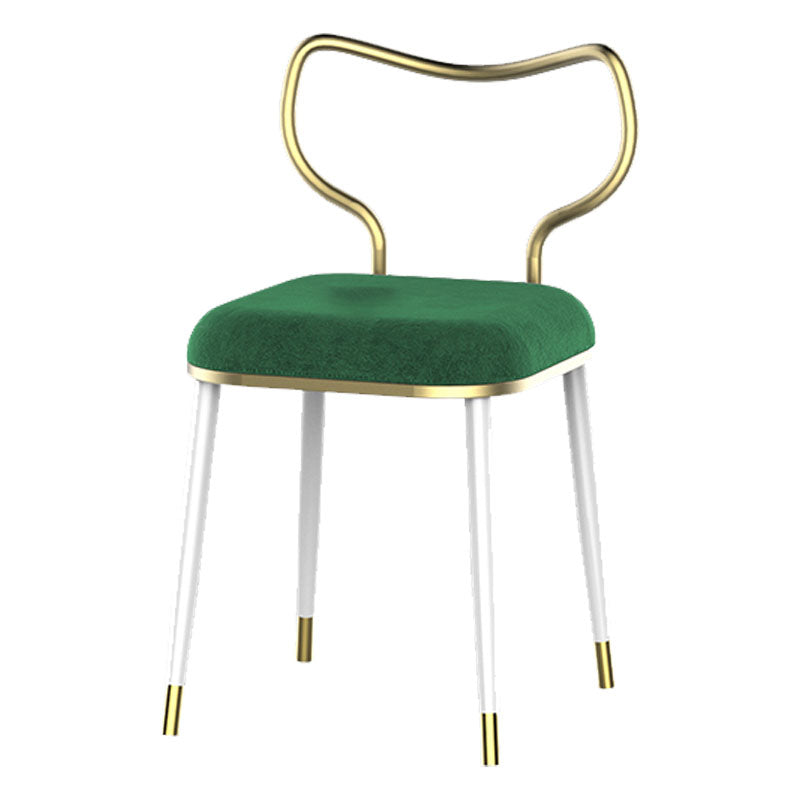 Sedie da pranzo senza braccia glam a bracciale a bracciale sedia da pranzo aperta per uso domestico