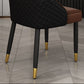 Glam Wood Dining Armless Chair Faux Leather Dining Chair for Home Use