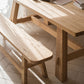 Contemporary Style Dining Table Natural Rectangle Solid Wood Dinner Table