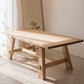Contemporary Style Dining Table Natural Rectangle Solid Wood Dinner Table
