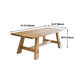 Contemporary Style Dining Table Natural Rectangle Solid Wood Dinner Table