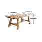 Contemporary Style Dining Table Natural Rectangle Solid Wood Dinner Table