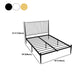 Metal Slat Bed Low Profile Luxurious Bed Frame with Headboard