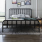 Luxe low profile bedframe metalen standaardbed met hoofdeinde met hoofdeinde