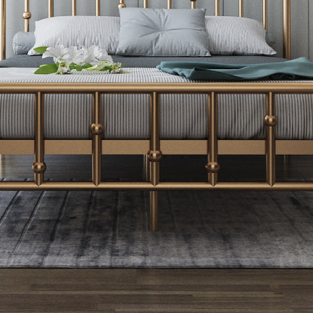 Luxe low profile bedframe metalen standaardbed met hoofdeinde met hoofdeinde