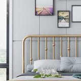 Luxe low profile bedframe metalen standaardbed met hoofdeinde met hoofdeinde