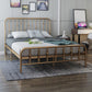 Luxe low profile bedframe metalen standaardbed met hoofdeinde met hoofdeinde