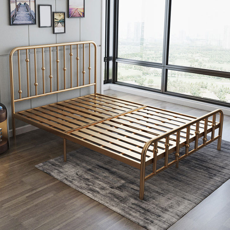 Luxe low profile bedframe metalen standaardbed met hoofdeinde met hoofdeinde