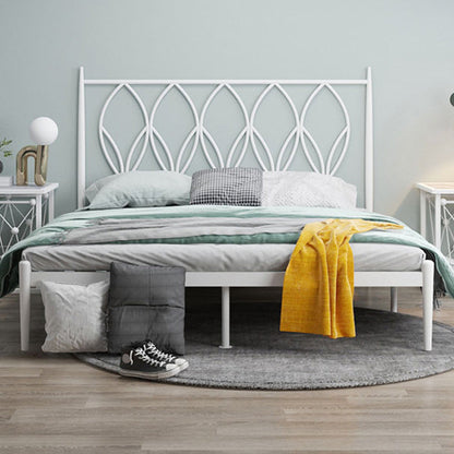 47" Tall Glam Open-Frame Bed Metal Standard Bed with Headboard