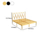 47" Tall Glam Open-Frame Bed Metal Standard Bed with Headboard