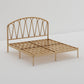 Glam Metallic open-frame bed met gebogen hoofdeinde, 45,3 "Tall