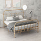 Luxurious Standard Bed con cabecera de marco abierto y patas de metal