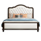Traditional Standard Bed with Tufted and Camelback Panel Headboard Clearhalo 'Bedroom Furniture' 'Beds' 'furn' 'furn_beds' 'Furniture' 5717219