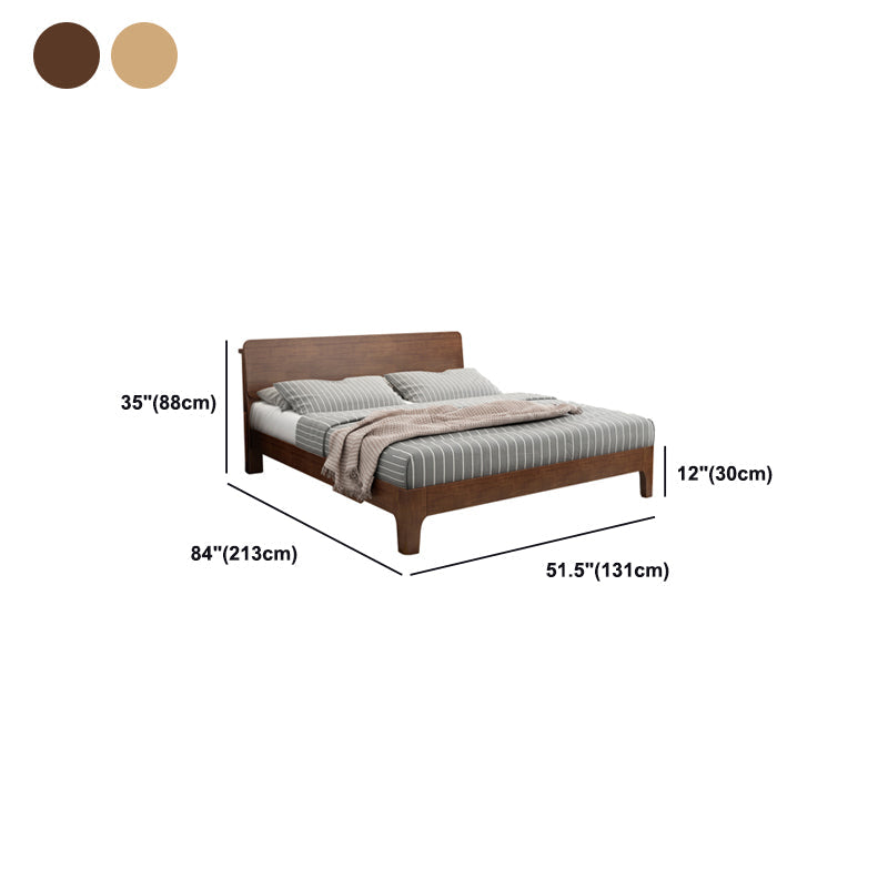 Traditional Wooden Standard Bed with Rectangular Headboard Bed Clearhalo 'Bedroom Furniture' 'Beds' 'furn' 'furn_beds' 'Furniture' 5717397