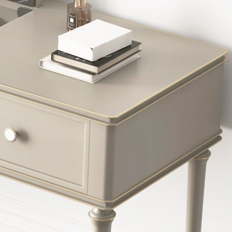 Make-up Vanity Mirrored Wood Dressing Table Padded Stool Set Clearhalo 'Bedroom Furniture' 'furn' 'furn_makeup_vanities' 'Furniture' 'Makeup Vanities' 'makeup_vanities' 5717461