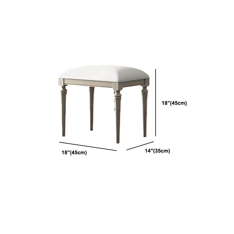 Make-up Vanity Mirrored Wood Dressing Table Padded Stool Set Clearhalo 'Bedroom Furniture' 'furn' 'furn_makeup_vanities' 'Furniture' 'Makeup Vanities' 'makeup_vanities' 5717466