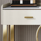 Wood and Metal Vanity Table in White/Grey Makeup Vanity Desk