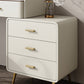 Wood and Metal Vanity Table in White/Grey Makeup Vanity Desk