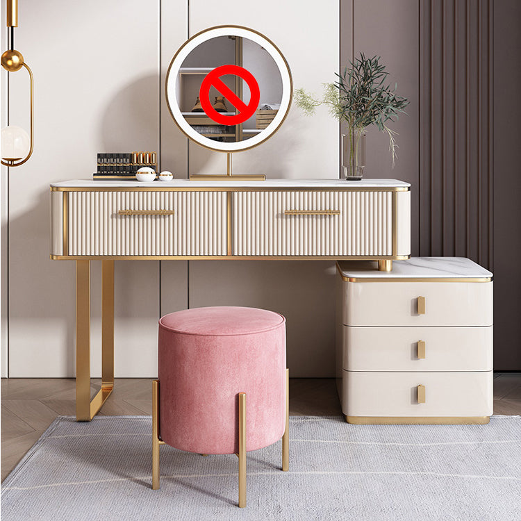 5ドレッカードレッシングテーブル豪華なメタルメイクアップバニティテーブル