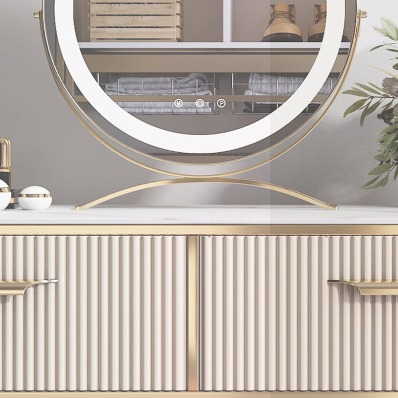 5ドレッカードレッシングテーブル豪華なメタルメイクアップバニティテーブル