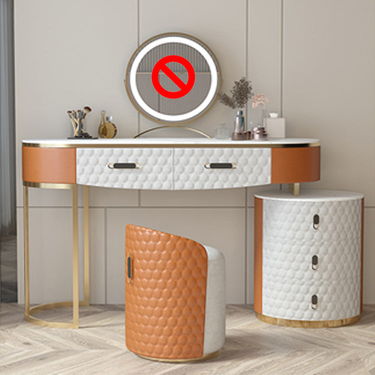 5 cassetti da 29,52 "set di vanità alta con sgabello