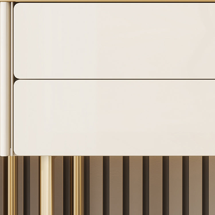 ベージュバニティメタルとエンジニアリングウッドメイクアップドレッシングテーブルスツールセット